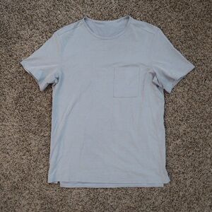 Light blue Lululemon Crew Neck T-Shirt with Pocket